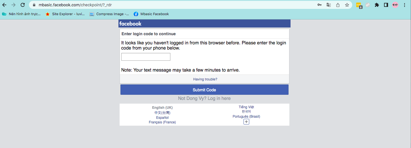 Facebook sẽ báo checkpoint